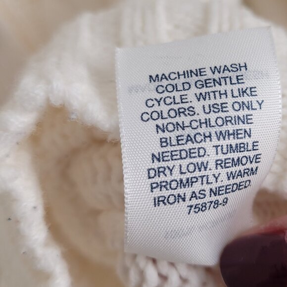 Chunky Knit Button Up Cardigan St Johns Bay size small - Picture 7 of 8